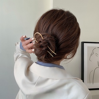 ภาพหน้าปกสินค้า1 Pc Metal U-shaped Hairpin / Girls Simplicity Hair Pins / Fashion Elegant Hair Accessories ที่เกี่ยวข้อง
