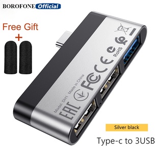 Borofone Type-C To 3 Usb Hub อินเตอร์เฟส 3-Port Usb 3.0 แบบบางพิเศษ (DH1)