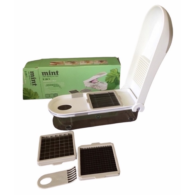 เครื่องหั่นผัก สไลด์ผัก Mint 3in1 Mandoline Dicer Each . Shopee Thailand
