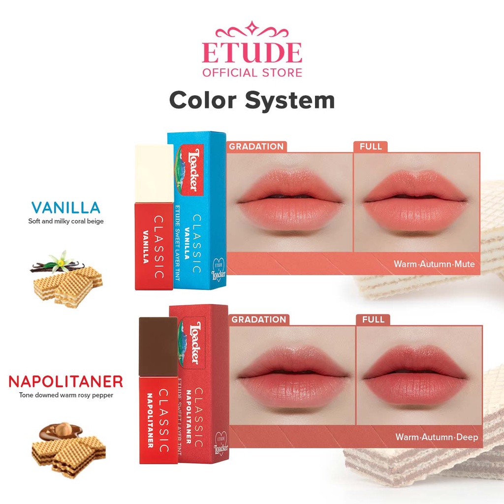 พร้อมส่ง-ขายส่ง-etude-x-loacker-classic-vanilla-napolitaner-sweet-layer-tint-ของแท้-ราคาไม่แพง