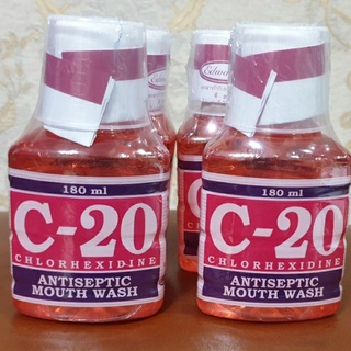 สินค้า 📢 C20 น้ำยาบ้วนปาก [180ml.] ฆ่าเชื้อแบคทีเรีย เชื้อรา ป้องกันและรักษาเหงือกอักเสบ ลดการสะสมคราบหินปูน