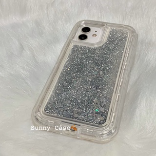 [พร้อมส่งจ้า]🔥เคสโทรศัพท์🔥ทรายดูดเงิน สามชิ้น Apple 13promax โปร่งใส iPhone12xr รวมทุกอย่าง 11 หนา 8plus ป้องกันการตก