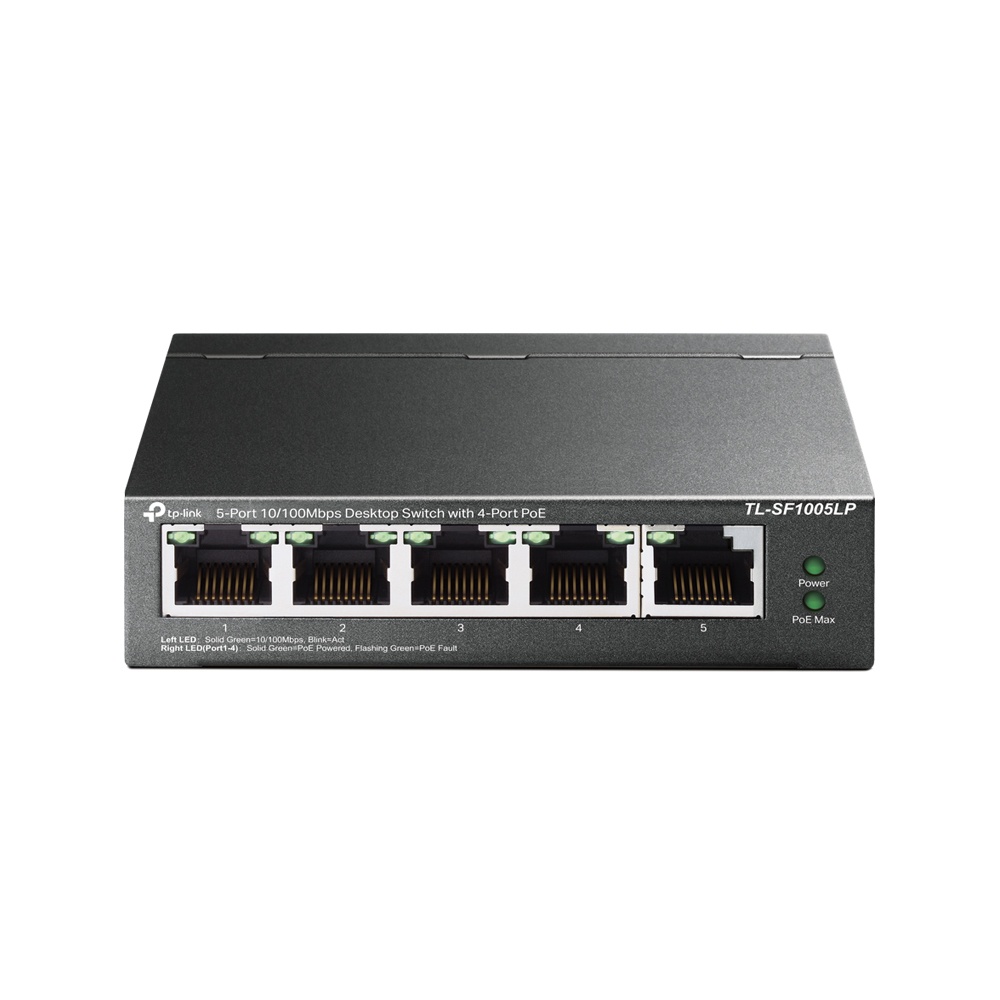 switching-hub-tp-link-5-port-10-100mbps-desktop-switch-with-4-port-poe-รุ่น-tl-sf1005lp