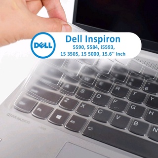 แผ่นซิลิโคนครอบแป้นพิมพ์ สําหรับ Dell Inspiron 5590 5584 i5593 15 3505 15 5000 7590 7591 15.6 นิ้ว