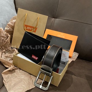 ภาพขนาดย่อของสินค้า(พร้อมส่ง) เข็มขัดลีวายส์ Set Levis belt+wallet กระเป๋าสตางค์+ เข็มขัดผู้ชาย หนัง