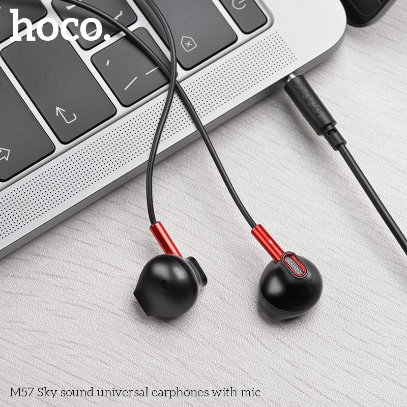 Hoco M57 หูฟัง ไมค์ในตัว แท้ earphones 3.5mm Sky sound with microphone ...