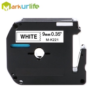 9mm*8m M-K221 M-K121 M-K621 M-K421 Label Tapes Compatible for Brother p-touch Printer ribbon M-K221 MK-221 mk221 MK221