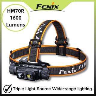 Fenix HM70R หลอดไฟหน้า LED Type-C 1600 ลูเมน ชาร์จซ้ําได้ พร้อมแบตเตอรี่ 18650