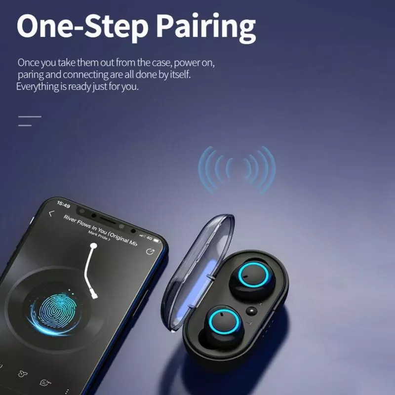 ภาพสินค้าหูฟังบลูทูธไร้สาย TWS Bluetooth 5.0 Earbuds Bass Stereo Sound หูฟังกีฬา หูฟังออกกำลังกาย เปิดและเชื่อมต่ออัตโน จากร้าน smart_mate บน Shopee ภาพที่ 7