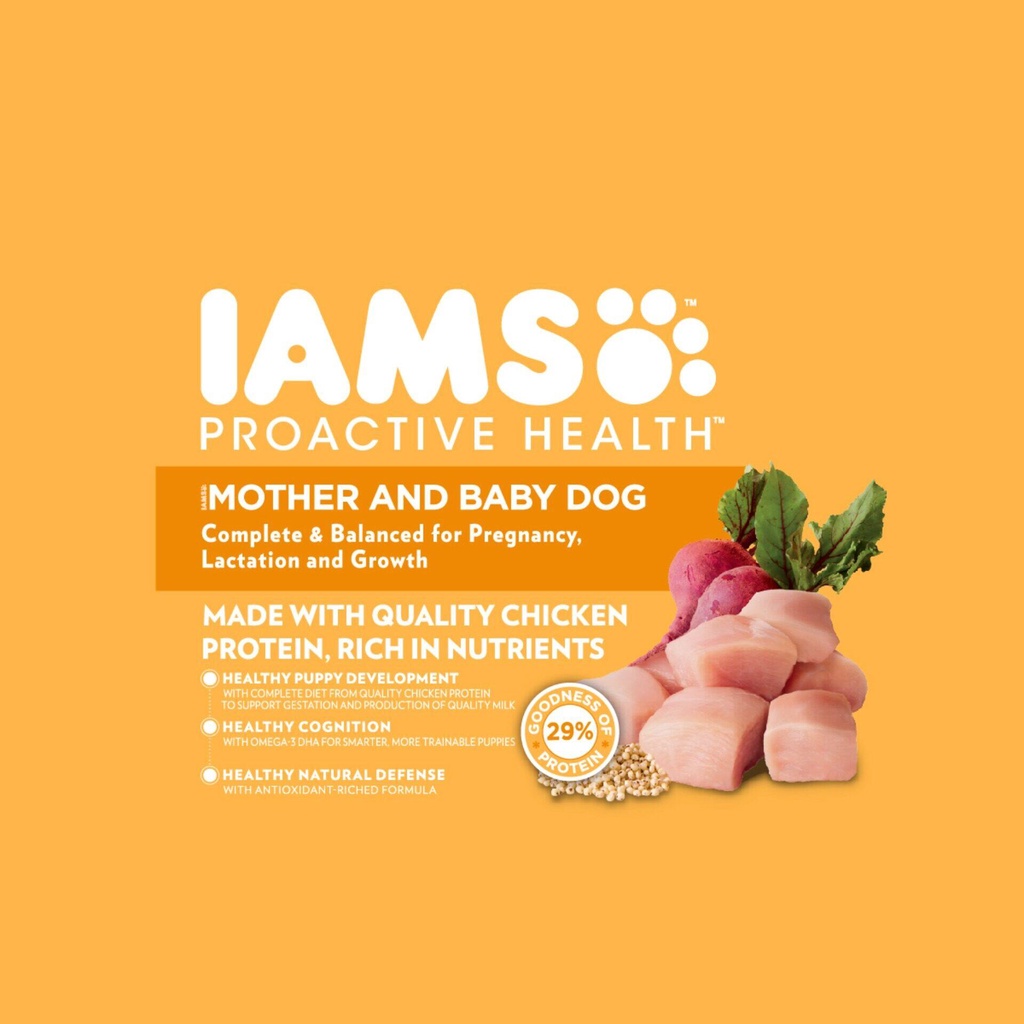 IAMS DOG FOOD DRY MOTHER AND BABY DOG 3 kg ไอแอมส์ อาหารหมาชนิดแห้ง