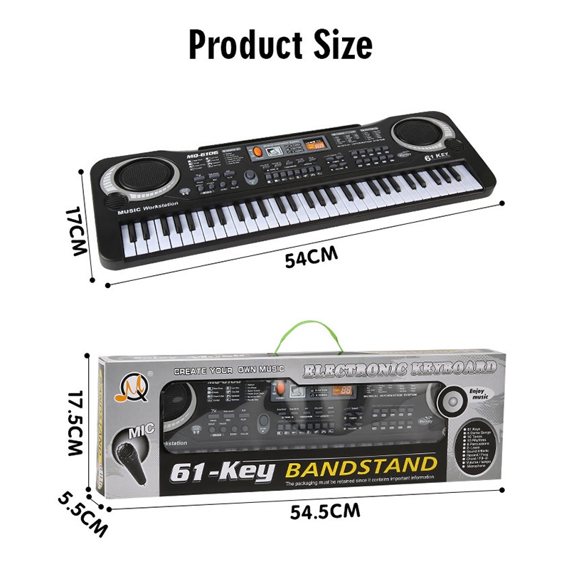 bansid-คีร์บอร์ด-61-คีย์-เครื่องดนตรี-เปียโนสำหรับเด็กเริ่มต้น-มัลติฟังก์ชั่น-ฟรีไมโครโฟน-piano-keyboard