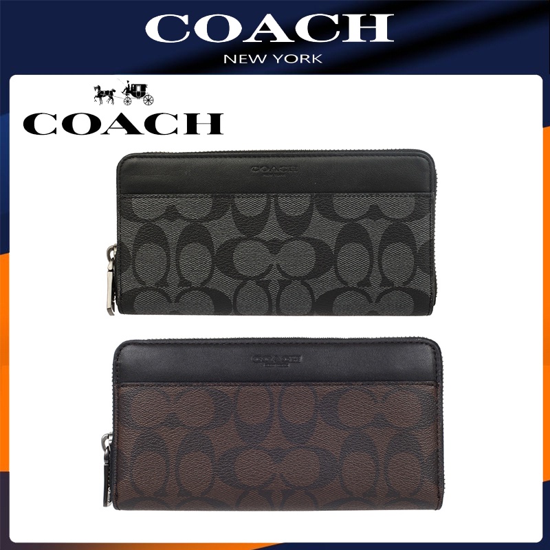 ภาพหน้าปกสินค้าพร้อมส่ง แท้ Coach men's wallet กระเป๋าสตางค์ใบยาว กระเป๋าสตางค์ผู้ชาย กระเป๋าใส่เหรียญ F58112 จากร้าน kk606 บน Shopee