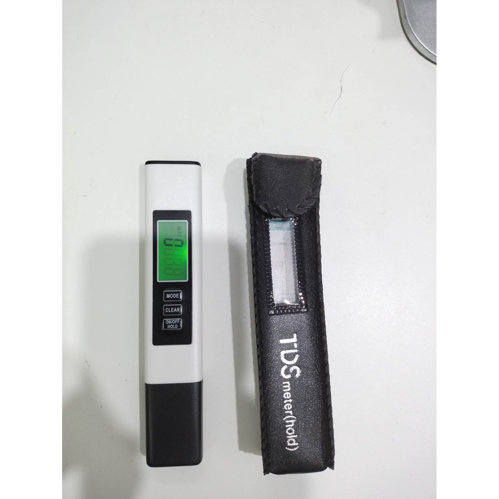 เครื่องวัดค่าน้ำtds-amp-ec-meter-วัดค่าปุ๋ย-วัดคุณภาพน้ำ-แบบใหม่มีไฟled-พร้อมซองหนังสีดำ-พร้อมส่ง