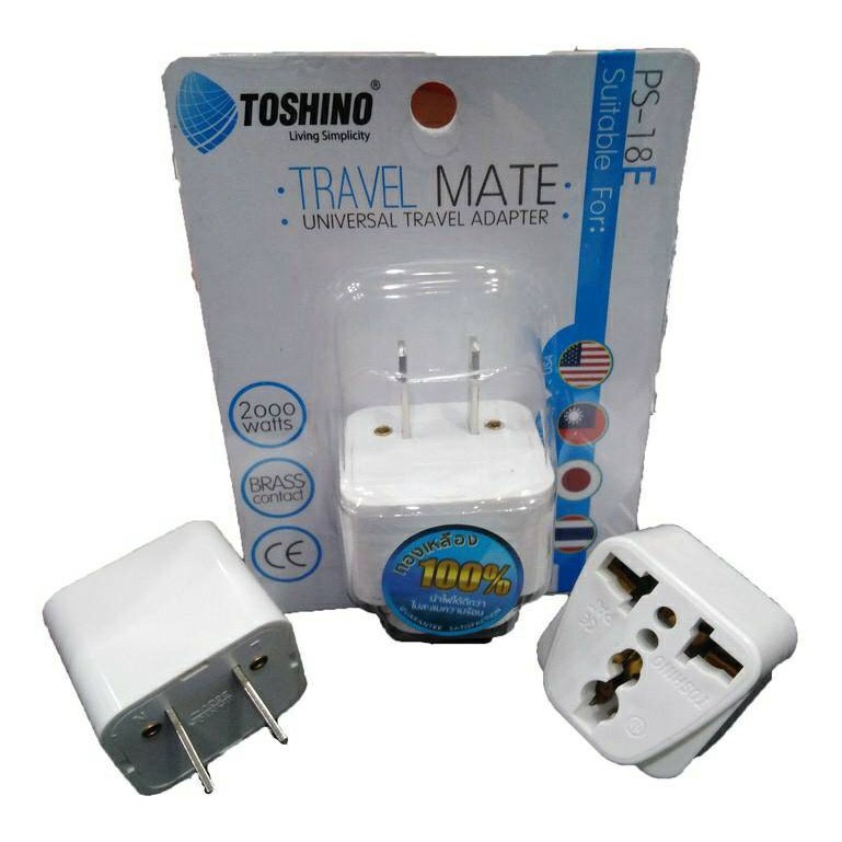 toshino-travel-mate-หัวแปลงขาปลั๊กไฟ-รุ่น-ps-18e