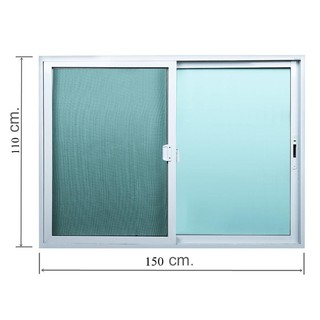 Aluminum window WINDOW S-S ONE STOP/F8 150X110CM WHITE Sash window Door window หน้าต่างอลูมิเนียม หน้าต่างAluminum บานเล