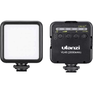 Ulanzi VL49 Mini LED Video Light ไฟถ่ายรูป ไฟติดหัวกล้อง ไฟ LED ขนาดพกพา มาพร้อมแบตในตัว เปิดใช้งานได้นาน 120 นาที