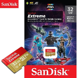 ภาพหน้าปกสินค้าSanDisk Extreme microSDHC Card V30 U3 32GB 100MB/s R, 60MB/s W (SDSQXAF-032G-GN6GN) Mobile Gaming Lifetime Limited ที่เกี่ยวข้อง