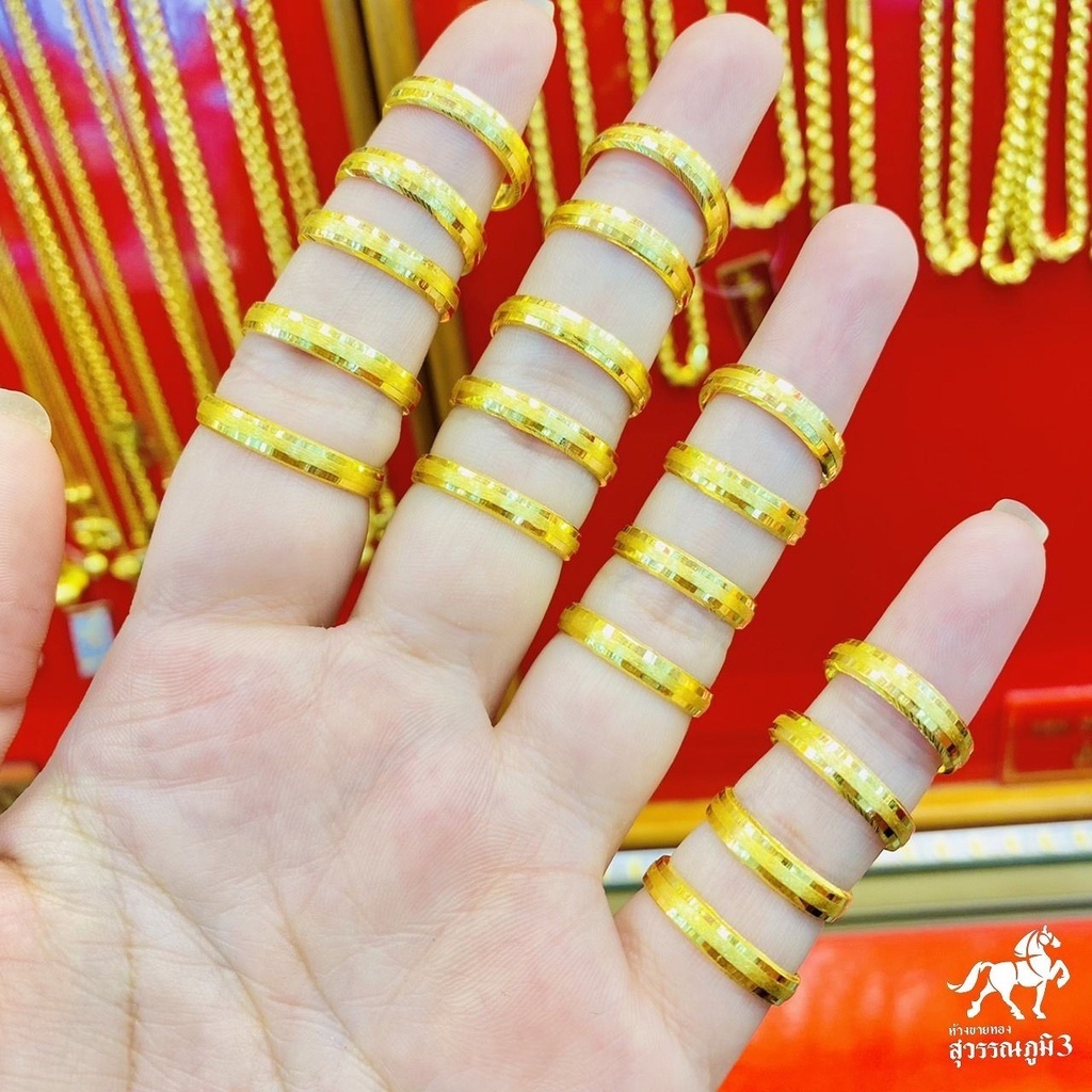 ภาพหน้าปกสินค้าแหวนทองคำแท้ 1 กรัม ลายเหลี่ยมรุ้ง(ขนแมว) ทองแท้ 96.5% ขายได้ จำนำได้ มีใบรับประกัน จากร้าน swpgold บน Shopee