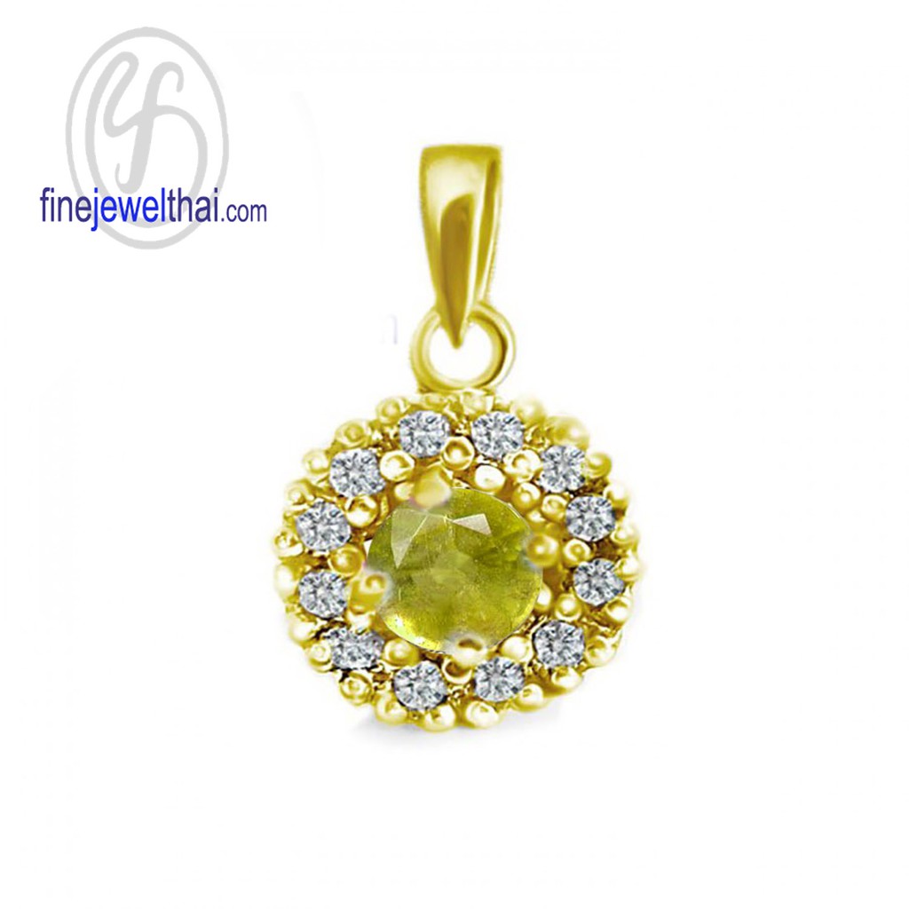 finejewelthai-จี้บุษราคัม-บุษราคัม-จี้พลอย-พลอยประจำเดือนเกิด-yellow-sapphire-silver-pendant-birthstone-p1081yl00e