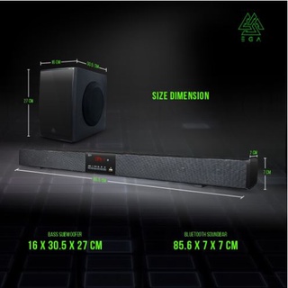EGA ลำโพง TYPE S6 BLUETOOTH SOUNDBAR BASS SUBWOOFER พร้อม BASS ...
