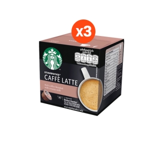 STARBUCKS BY NESCAFE DOLCE GUSTO CAFE LATTE สตาร์บัคส์ เนสกาแฟ โดลเช่ กุสโต้ คาเฟ่ลาเต้ 12 แคปซูล/กล่อง (3กล่อง)