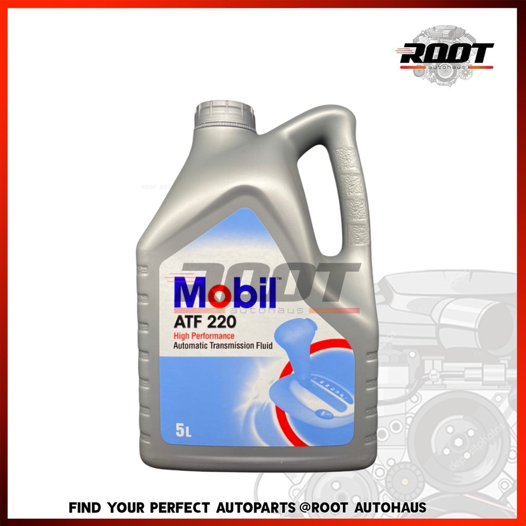 Mobil ATF 220 น้ำมันเกียร์ออโต้ 5L. สำหรับระบบเกียร์ ATF | Shopee Thailand