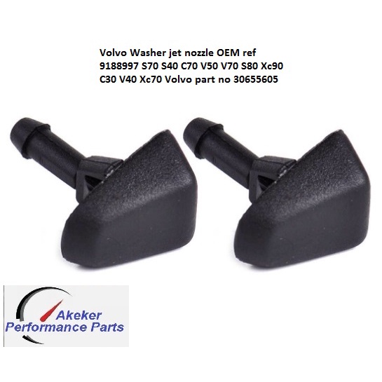 volvo-washer-jet-nozzle-oem-ref-9188997-s70-s40-c70-v50-v70-s80-xc90-c30-v40-xc70-volvo-part-no-30655605