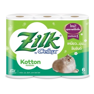 สินค้า Zilk กระดาษทิชชู แพค6ม้วน