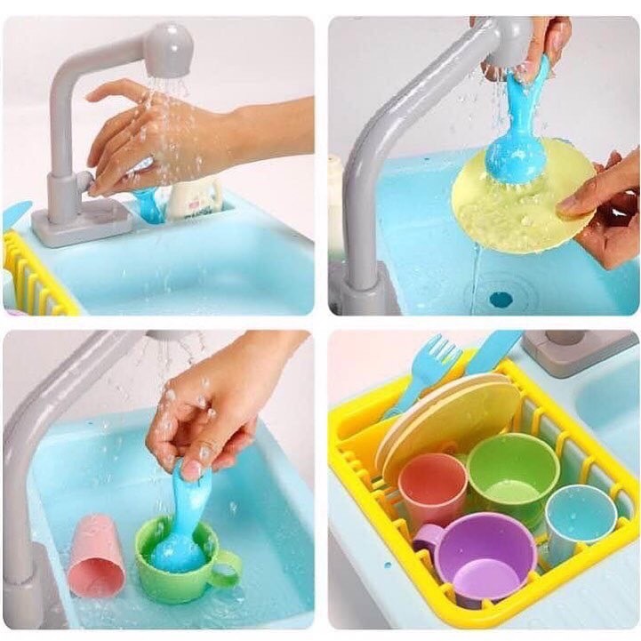 อ่างล้างจานของเล่นจำลอง-น้ำไหลได้จริง