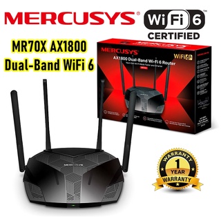 เร้าเตอร์แรงๆ ราคาถูก MERCUSYS (MR70X) COMERS AX1800 Dual-Band WiFi 6 Router 1y.