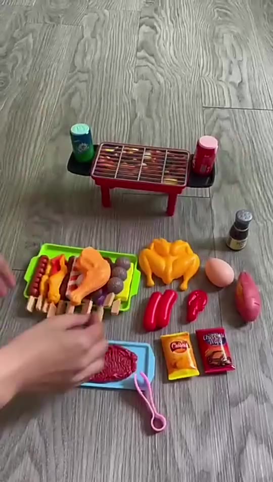 cod-บาร์บีคิวจำลองสำหรับเด็ก-ของเล่นบาร์บีคิว-ของเล่นในครัว-ของเล่นทำอาหาร-แกล้งเกม