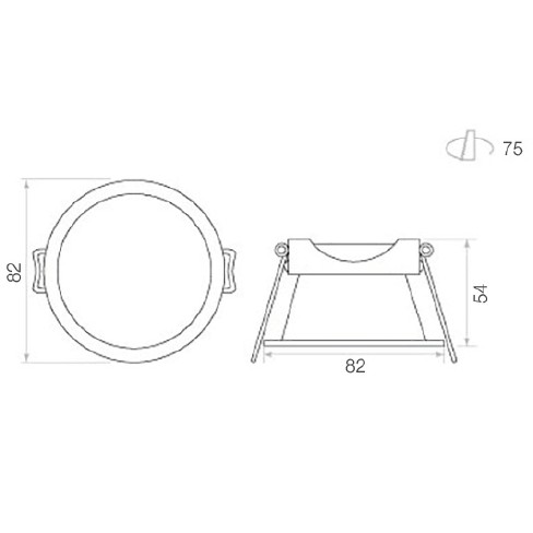 โคมไฟดาวไลท์-ฝังฝ้า-ปรับมุมได้-โคมเปล่า-recessed-adjustable-downlight