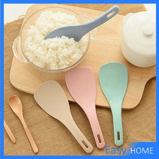 ทัพพีตักข้าว ข้าวไม่ติดทัพพี ทำจากฟางข้าวสาลี   wheat straw spoon