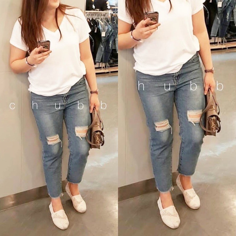บอยสลิมเอวสูงสียีนส์ฟอก-s-8xl-เอว-24-46