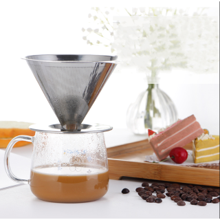 ดริปเปอร์ สแตนเลส กรวยดริปกาแฟ 2-4 ถ้วย Stainless Coffee Dripper