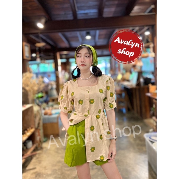 เซต-3-ชิ้น-ชุดเสื้อ-กางเกงขาสั้น-แถมผ้าโพก-พร้อมส่ง-น่ารักไม่ไหว