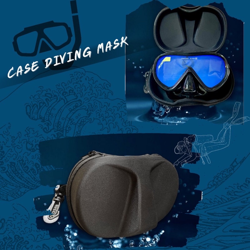 เคสใส่หน้ากากดำน้ำได้ทุกรุ่น-ป้องกันการกระแทก-พกพาสะดวก-เฉพาะกล่องไม่รวมหน้ากาก