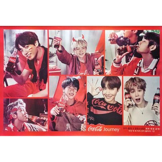 โปสเตอร์ รูปถ่าย บอยแบนด์ เกาหลี BTS 방탄소년단 CoCa-Cola POSTER 24"x35" Inch Korea Boy Band K-pop Hip Hop R&amp;B V2
