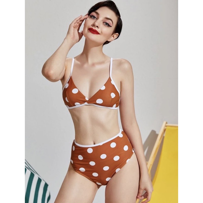 size-s-new-bikini-polka-dot-set-เอวสูง-พร้อมส่ง