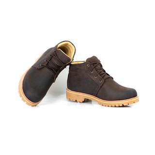 สินค้า รองเท้าหนังแท้ นูบัค บูทหุ้มข้อ หนังชนิดกันรอยขูดขีด พื้นกันน้ำมัน StepPro Nubuck Leather Code 914