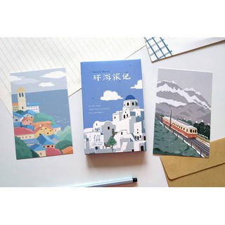 ภาพหน้าปกสินค้าPostcard 📮 โปสการ์ดภาพวาดสีน้ำ วิวรอบโลก relax #2 ที่เกี่ยวข้อง