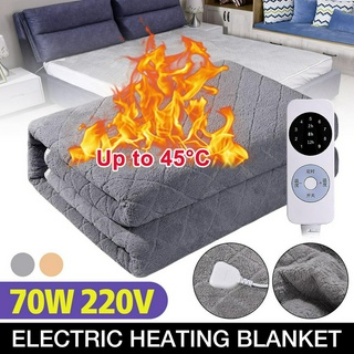 220v 70W ผ้าห่มไฟฟ้า ทําความร้อน เทอร์โมสตัท ที่นอน ที่นอน ฤดูหนาว อบอุ่น ปลอดภัย 70 * 150 ซม.