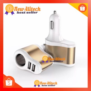 New Alitech Car Charger 2in1 หัวชาร์จในรถ 3.1A 2 USB +เพิ่มช่องจุดบุหรี่ 1 UC206