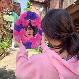 ( พรี ) CHUU Barbie Flower Tufting Mirror กระจกบาร์บี้ Handmade