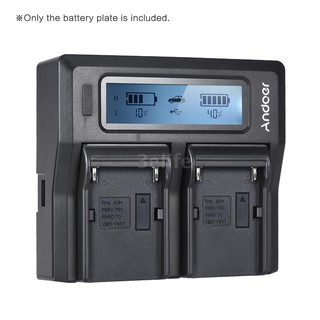 Ready☆Andoer 2pcs NP-F970 Battery Plate for Neweer Andoer Dual/Four Channel Battery