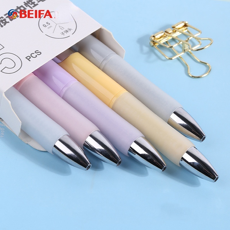 beifa-ปากกาเจลสีลูกกวาด-0-5-มม-เติมสีดํา-morandi-nuetral-สํานักงาน-โรงเรียน-วารสาร-เขียนสไตโล-จัดหาเครื่องเขียน