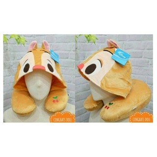 (ลิขสิทธิ์แท้ ส่งฟรี) หมอนรองคอ เดล Dale ชิป แอนด์ เดล Chip and Dale