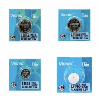 ของแท้100%ถ่านVinnic alkaline (เลือกเบอร์/ขนาด LR54 LR44 LR41 LR48) 1ก้อน