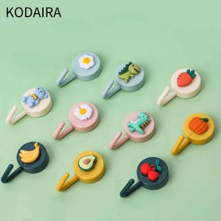 KODAIRA ตะขอติดผนัง ตะขออเนกประสงค์ สไตล์การ์ตูนน่ารักพรีเมี่ยมพลาสติก ที่เป็นมิตรกับสิ่งแวดล้อมผนังทนทาน