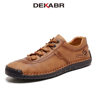 Dekabr รองเท้าผ้าใบ รองเท้าโลฟเฟอร์ลําลอง หนังนิ่ม คุณภาพสูง สวมใส่สบาย สําหรับผู้ชาย